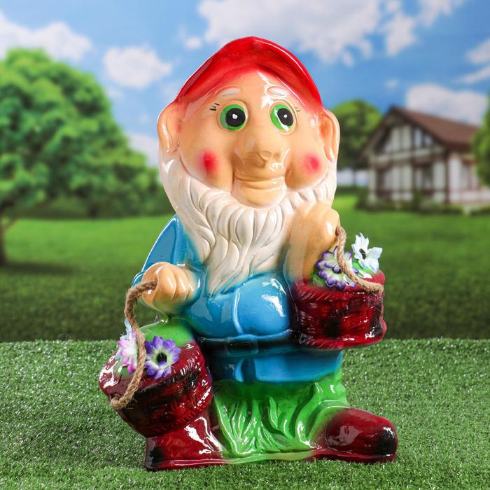 Садовая фигура "Гном Сема", микс, 38 см