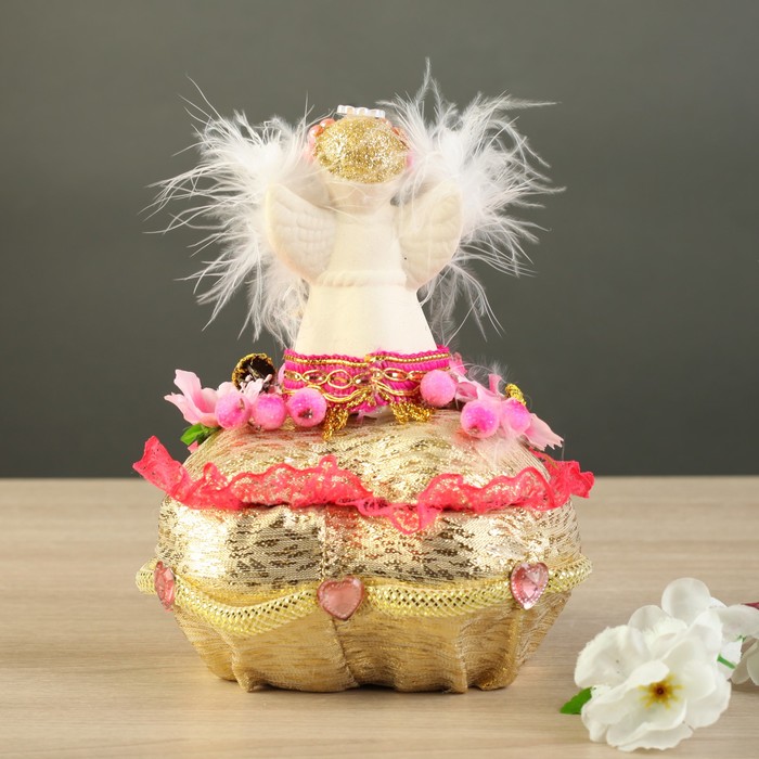 Шкатулка "Ангел" керамическая, с декором, микс