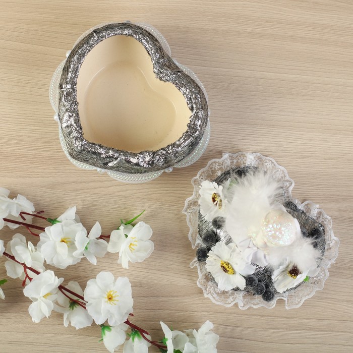 Шкатулка "Ангел" керамическая, с декором, микс