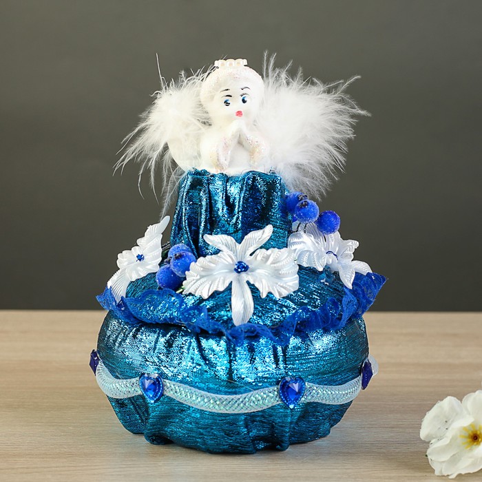 Шкатулка "Ангел" керамическая, с декором, микс