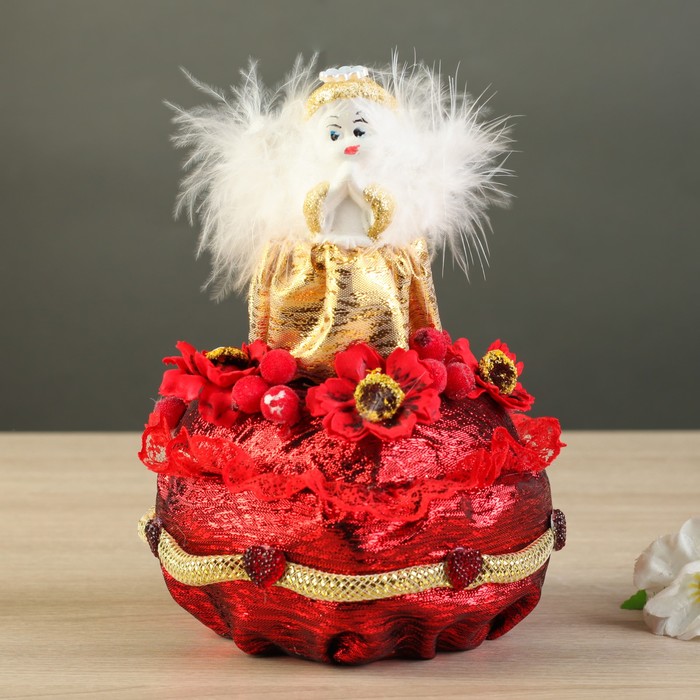 Шкатулка "Ангел" керамическая, с декором, микс