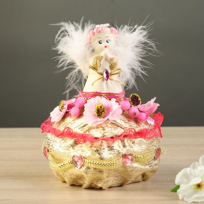 Шкатулка "Ангел" керамическая, с декором, микс