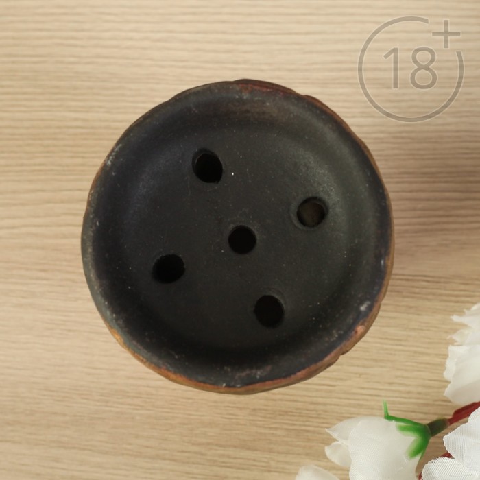 Чаша для кальяна "Витая", оранжево-золотая