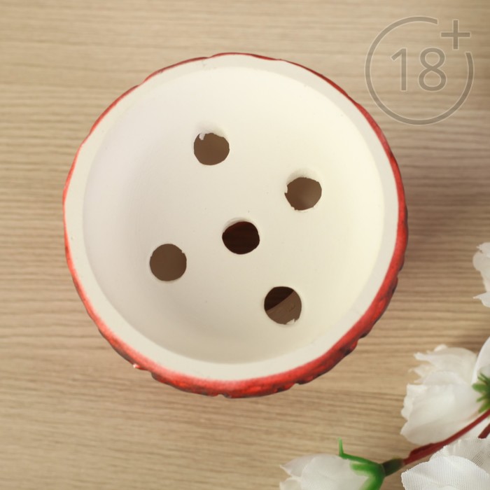 Чаша для кальяна "Витая", оранжево-золотая