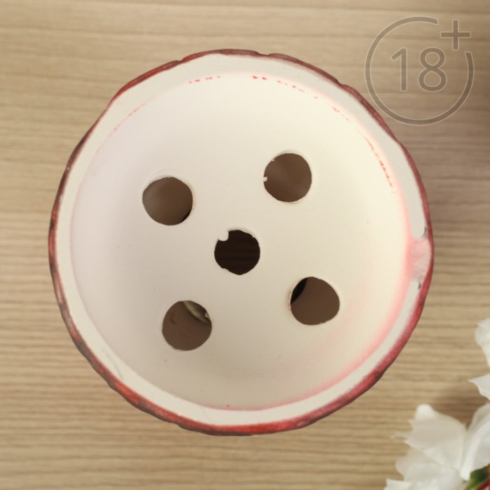 Чаша для кальяна "Витая", оранжево-чёрная