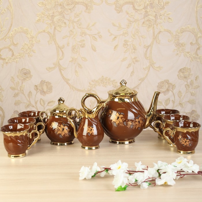 Чайный набор "Орфей", 9 предметов, шоколад