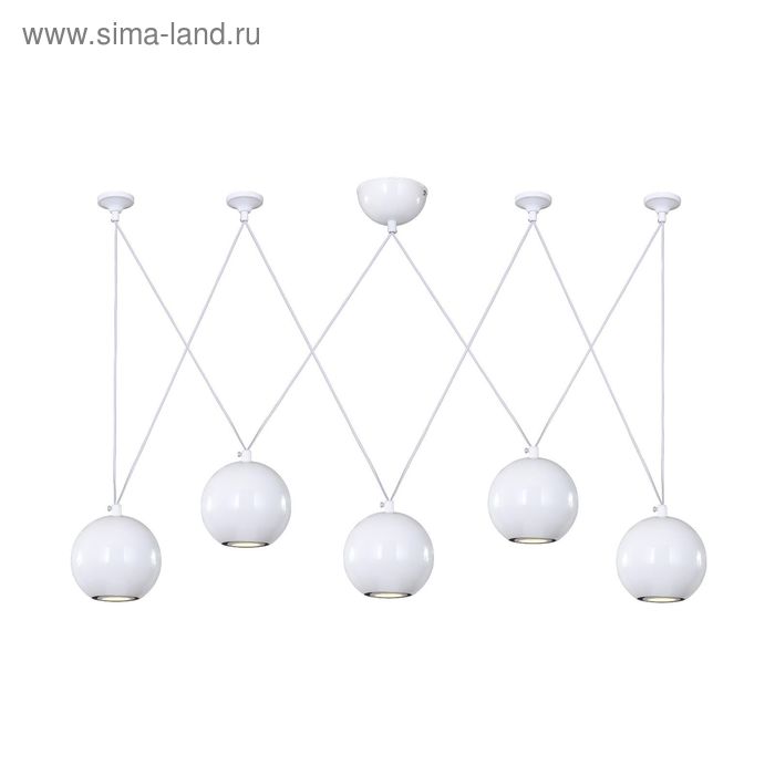 

Люстра подвес Giallo 5xGU10, LED 4W хром 12x12x150 см