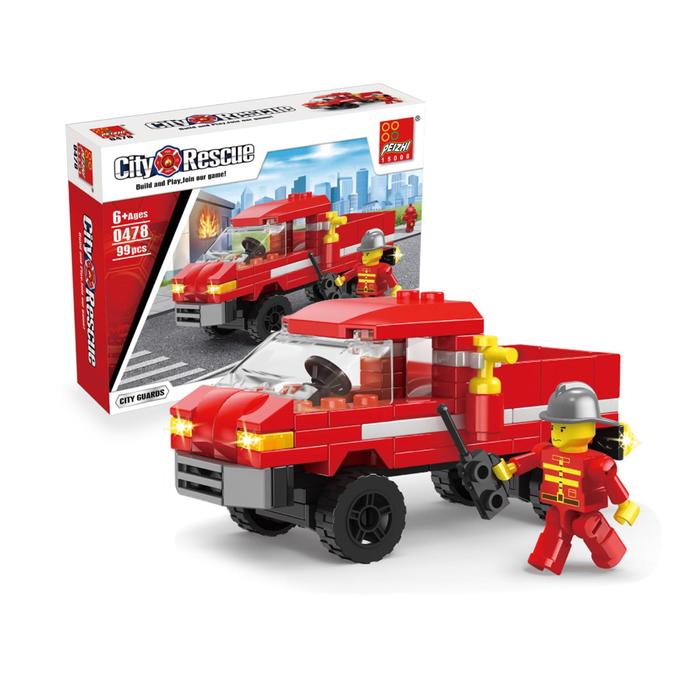 Конструктор «Пожарная Команда», 99 деталей конструктор brick пожарная команда