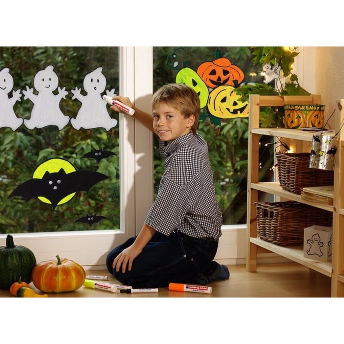 Маркер меловой Edding Е-4090 4-15 мм, для окон и стекла смываемый жёлтый