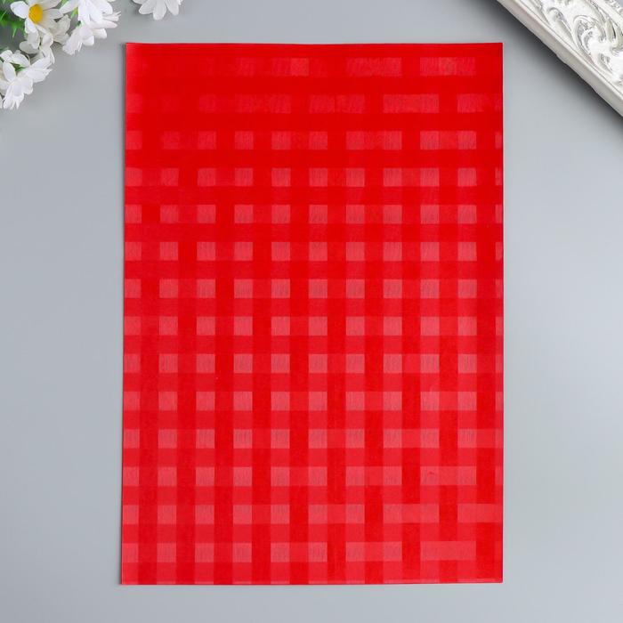 Бумага для творчества фактурная "Переплёт красный" формат А4