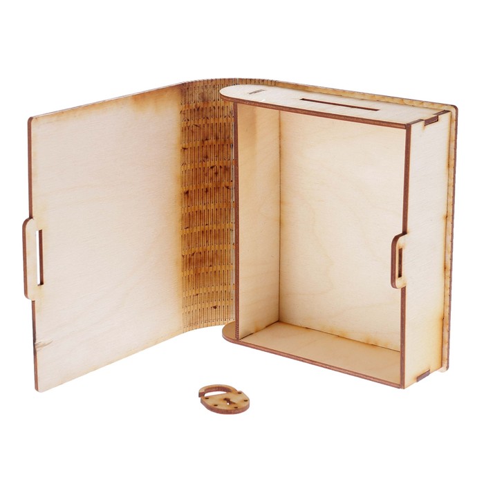 Копилка для декора из фанеры "Золотой запас Партии" 14х15х4,5 см (КД 00-36)