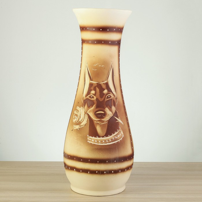 Ваза "Осень" жемчуг. Собака