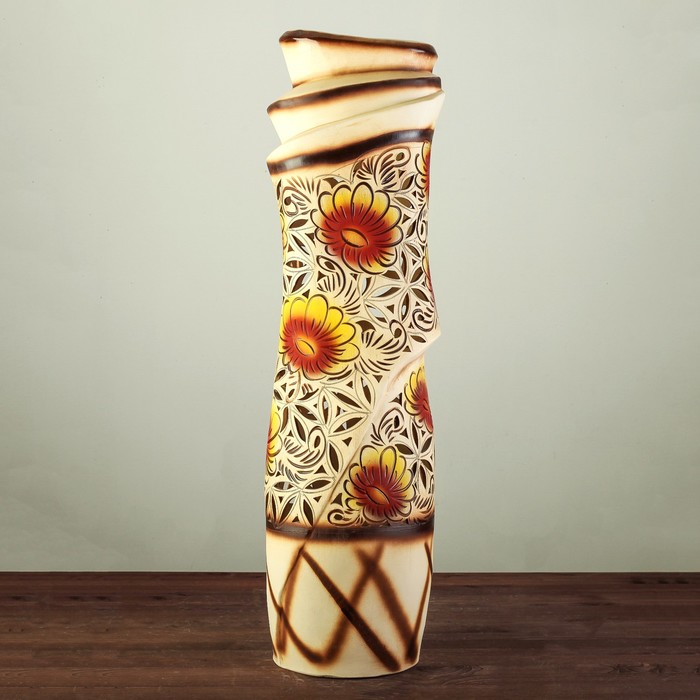 Ваза "Иллюзия" резка цветная  микс