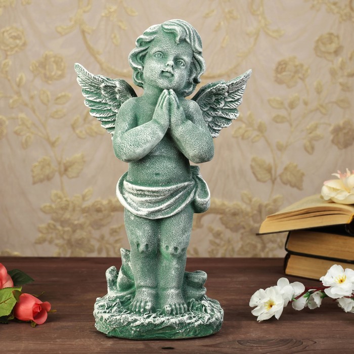 Статуэтка "Умиление" под камень, цвет зелёный
