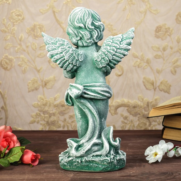 Статуэтка "Умиление" под камень, цвет зелёный