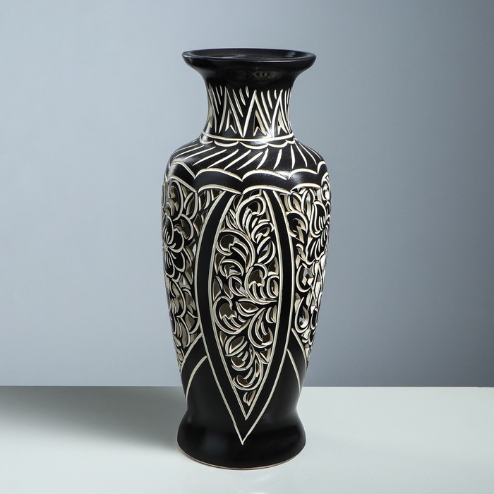 Ваза напольная "Белла" резка, глазурь, №1