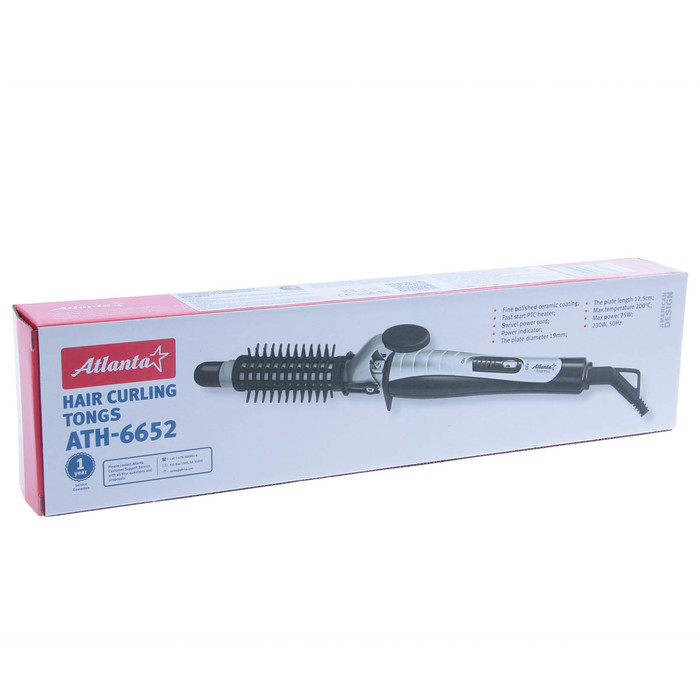 Плойка ATH-6652, 25 В, 200 ?С, чёрный