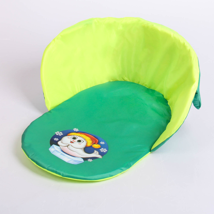 Матрас для санок на липучке «Давай подружимся», цвет салатно-зелёный