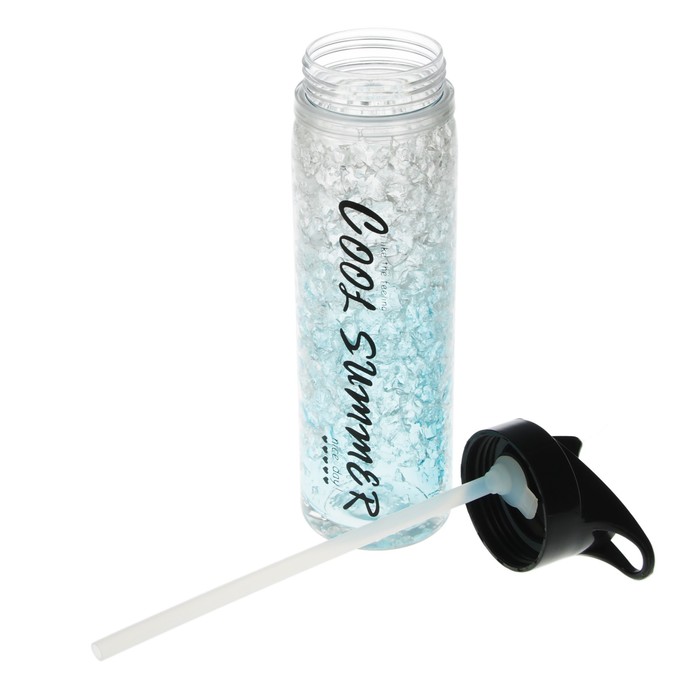 Бутылка для воды 700 мл Cool summer, питьевая, с поильником, микс, 10х28 см