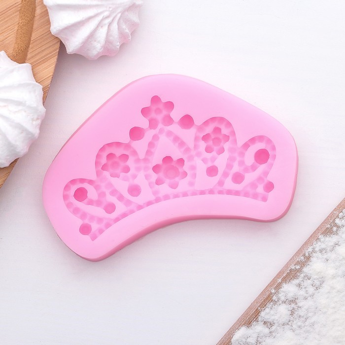 Молд 8,8х5,5х1,1 см "Диадема", цвет розовый