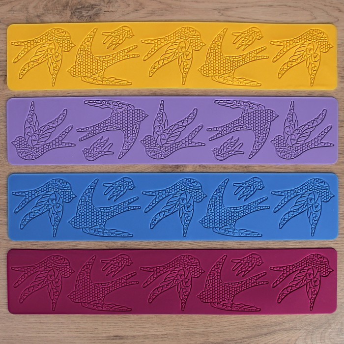 Коврик для айсинга 38,5х8 см "Ласточки", цвета МИКС