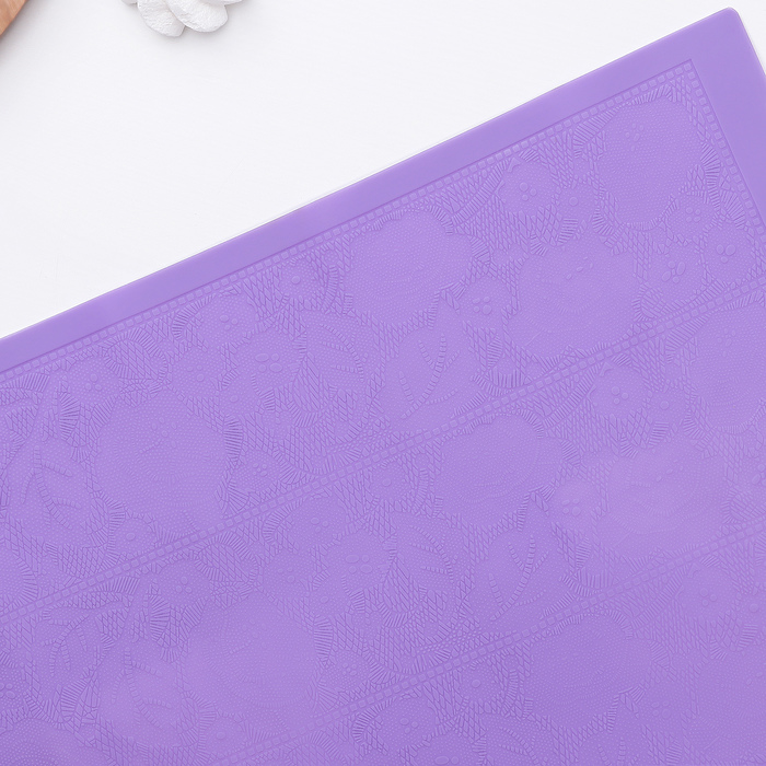 Коврик для айсинга "Розы и листья", цвета МИКС