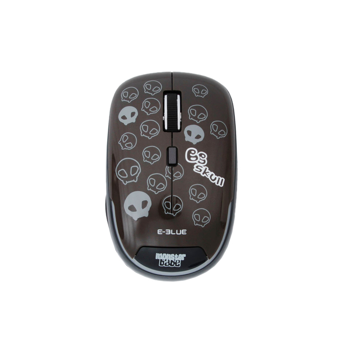Мышь E-Blue Monster Babe Беспроводная, черная, Blue Wave сенсор, 800/1480 DPI, 6кн, USB