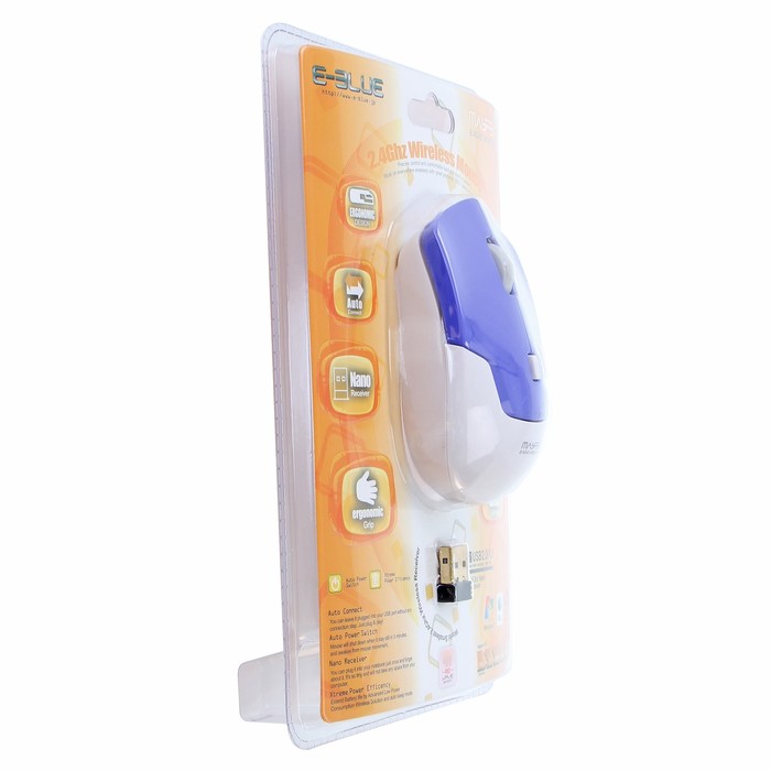 Мышь E-Blue MAYFEK Беспроводная, синяя, Red сенсор, 1480 DPI, USB (EMS119BL)