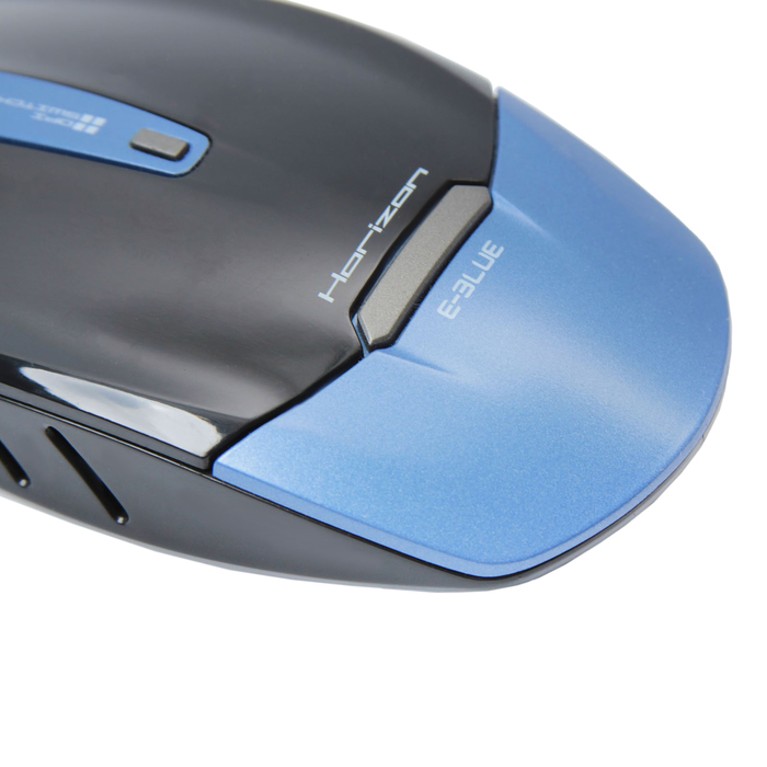 Мышь E-Blue Horizon Беспроводная, ультратонкая, голубая, 500/1000/1800 DPI, 2*AAA, USB, 6кн