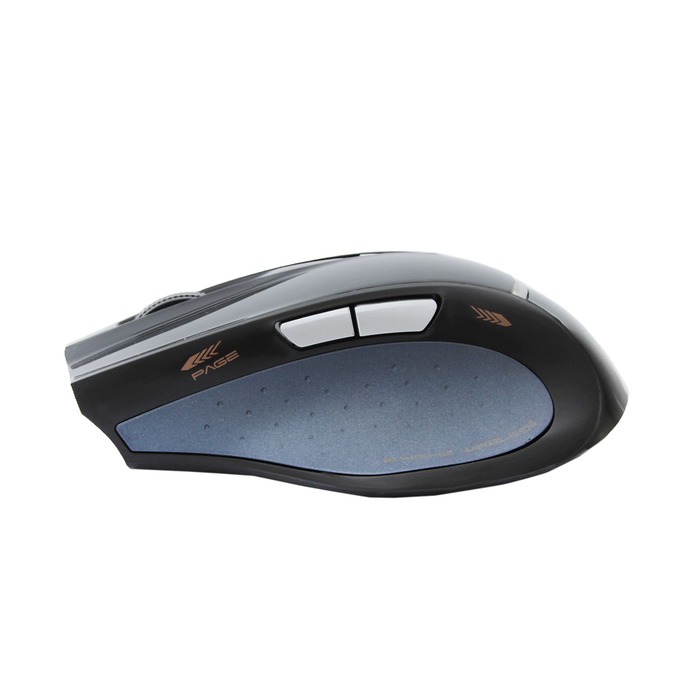 Мышь E-Blue Fresco Pro Беспроводная, черная, Blue Wave сенсор, 500/1000/1800 DPI, 6кн, USB