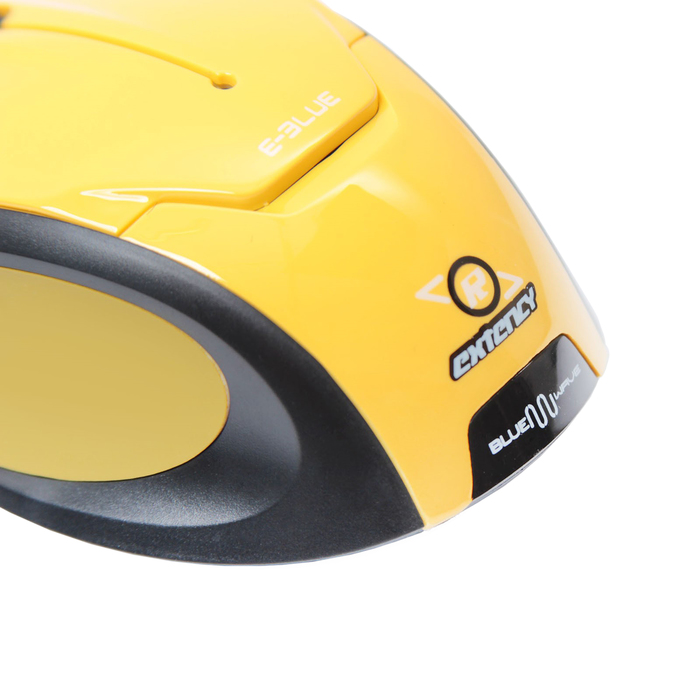 Мышь E-Blue Extency Проводная, желтая, скручивающийся кабель, УФ покрытие, стиль спортивных