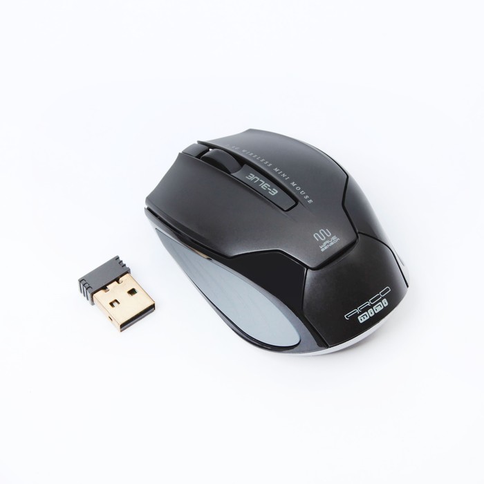 Мышь E-Blue Arco mini Бесроводная, черная лазерная мини-мышь, 1 AA, 1200DPI (EMS126BK)