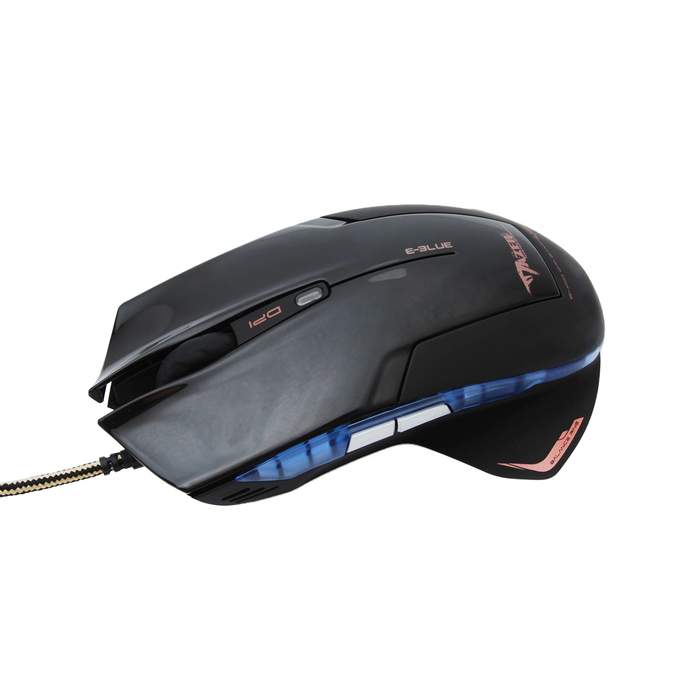 Мышь E-Blue Mazer Type-R Проводная, черная, игровая, 600/1200/1800/2400 DPI, 6кн, USB