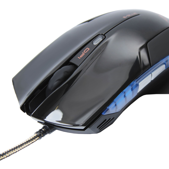 Мышь E-Blue Mazer Type-R Проводная, черная, игровая, 600/1200/1800/2400 DPI, 6кн, USB