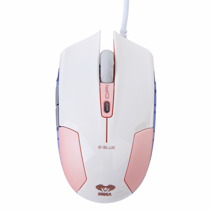 Мышь E-Blue Cobra Type.S Проводная, розовая, игровая, 400/800/1620 DPI, 6кн, USB