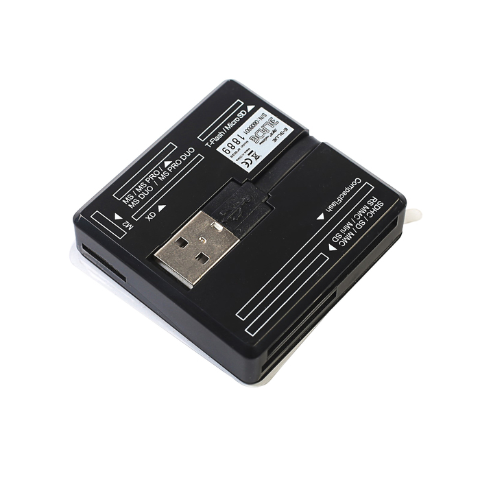 Картридер E-Blue Blade mr.edition черный, 56 в 1 (Чтение карт форматов: MS/MS Duo,SD