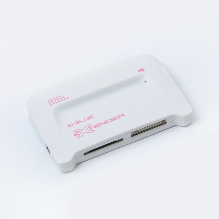 Картридер + хаб E-Blue Extender красный, (Чтение карт форматов: SD, MS, M2, T-flash