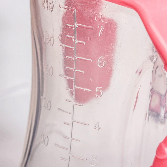 Бутылочка для кормления с ручками, 210 мл, от 0 мес., цвет розовый, рисунок МИКС