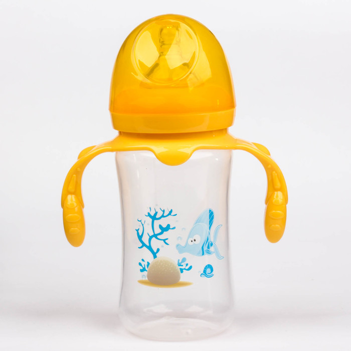 Бутылочка для кормления с ручками, 300 мл, от 0 мес.