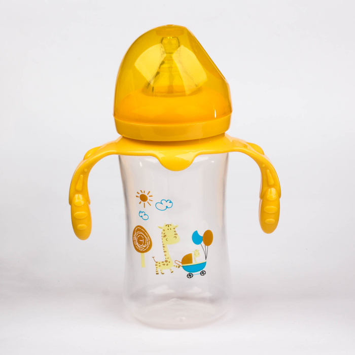 Бутылочка для кормления с ручками, 300 мл, от 0 мес.