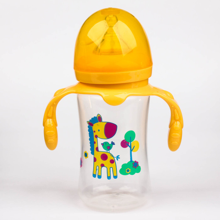 Бутылочка для кормления с ручками, 300 мл, от 0 мес.