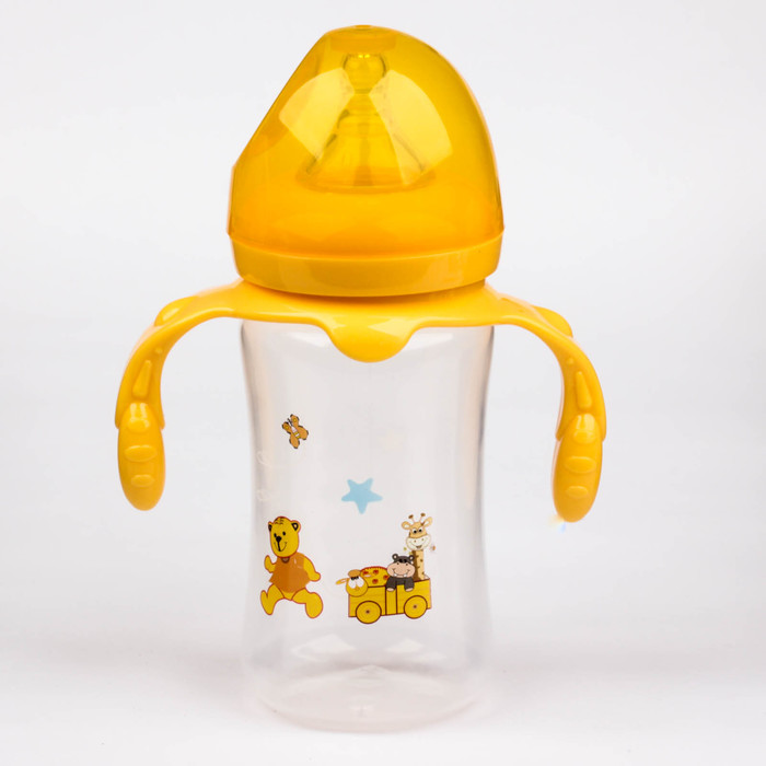Бутылочка для кормления с ручками, 300 мл, от 0 мес.