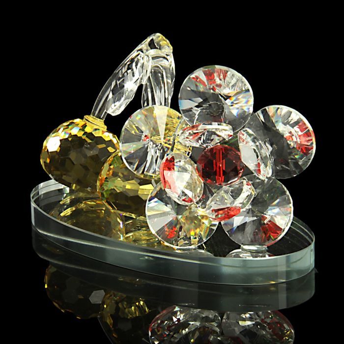 Сувенир "Вишенки и роза" на зеркале