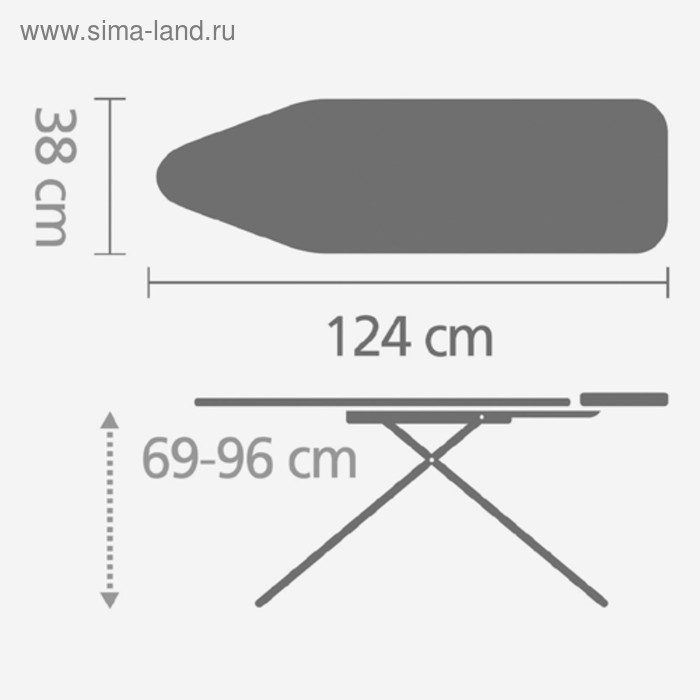 фото Гладильная доска brabantia, 124 х 38 см