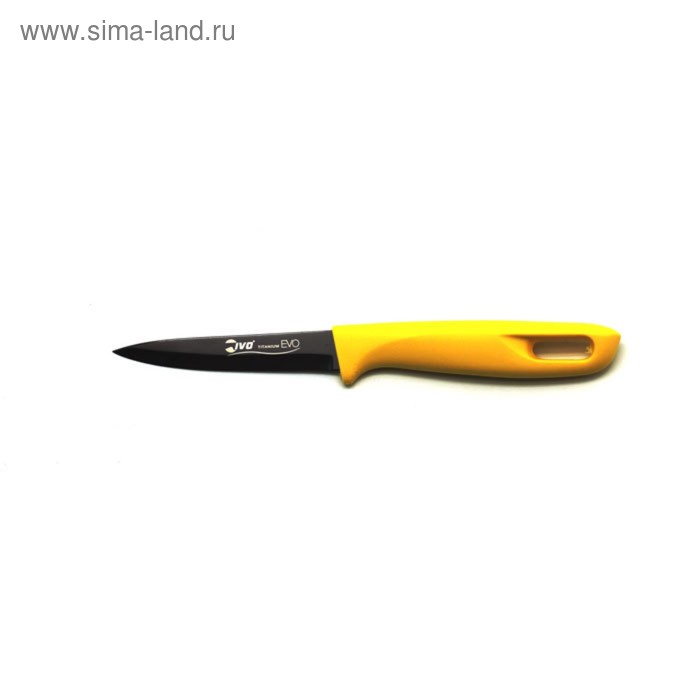 Нож кухонный IVO, цвет жёлтый, 6 см нож для чистки 6 5см ivo