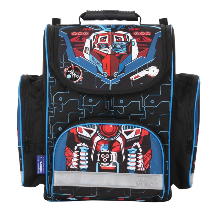 Ранец Стандарт TIGER FAMILY 38х34х21см, 18л, мал., "Киберотряд" 1731G