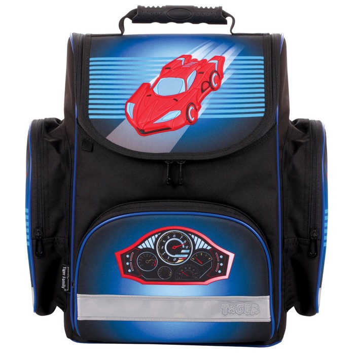 Ранец Стандарт TIGER FAMILY 38х34х21см, 18л, мал., "Машина" 1731A