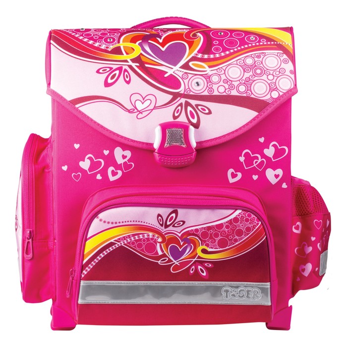 Ранец на замке TIGER FAMILY 38*39*19 см, 15л, "Сердечки" 1717D
