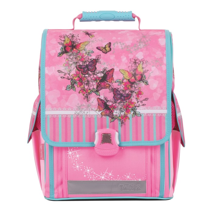 Ранец на замке TIGER FAMILY 36*32*19 см, 14л, дев., "Весна" розовый 1734C