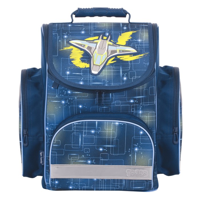 Ранец Стандарт TIGER FAMILY 38х34х21см, 18л, мал., "Звездолет" 1731B